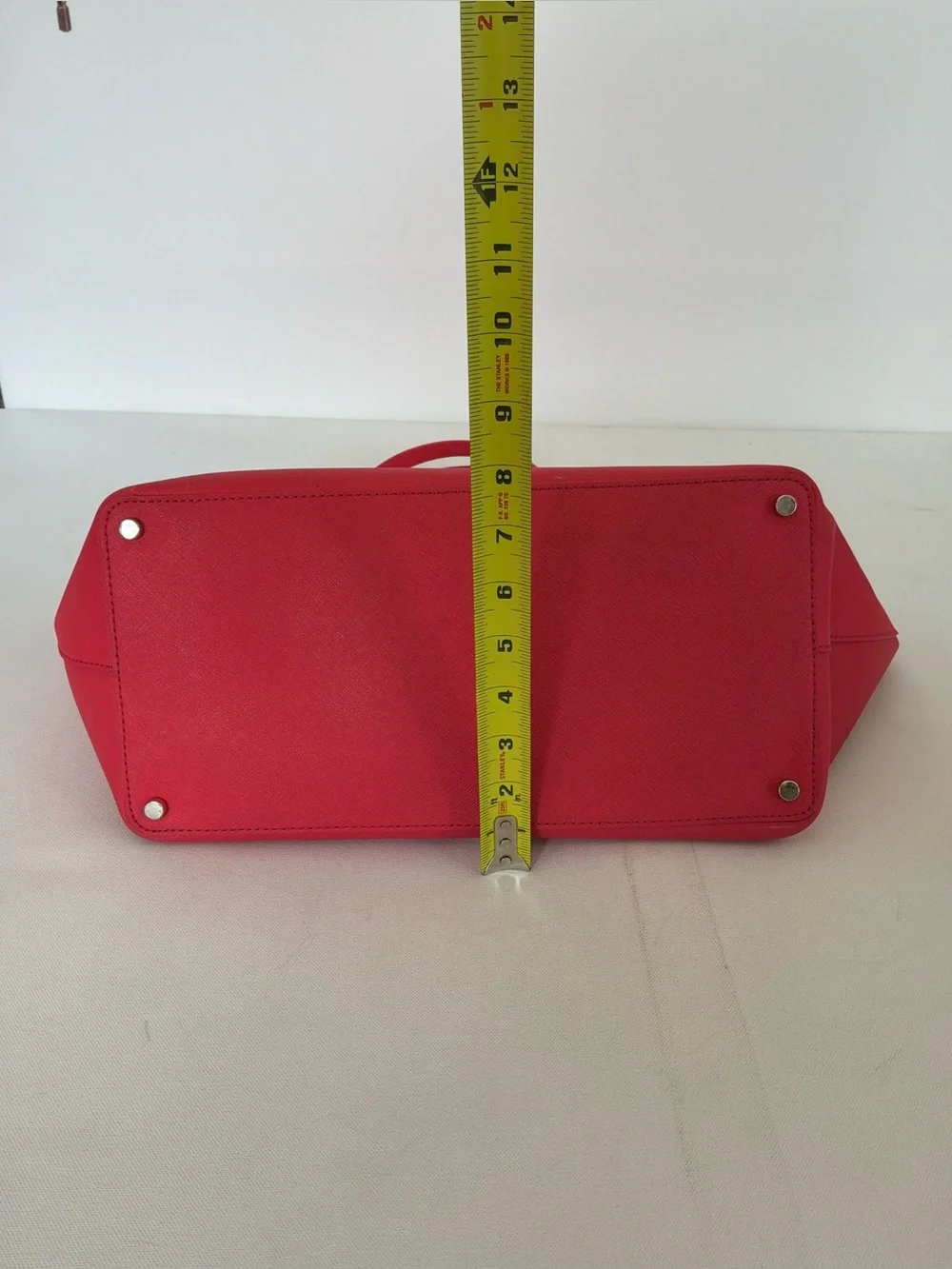Kate Spade New York Scallop Leather Tote Bag Pink Large Shoulder Purse